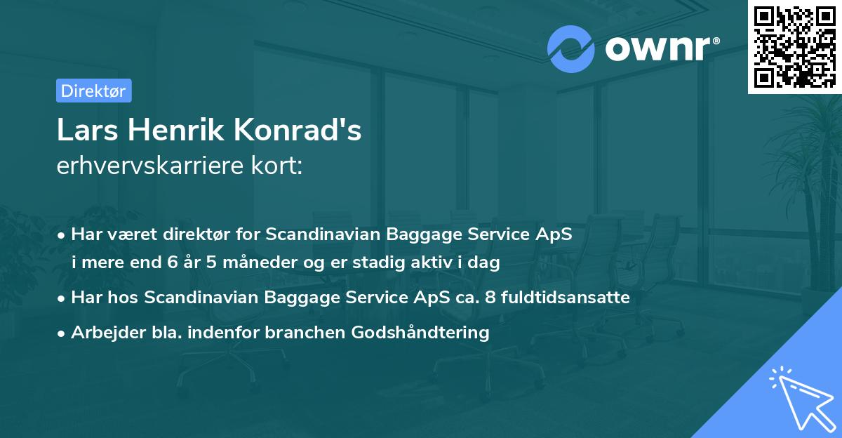 Lars Henrik Konrad's erhvervskarriere kort