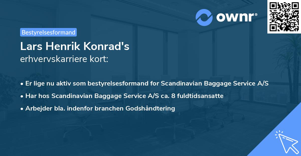 Lars Henrik Konrad's erhvervskarriere kort