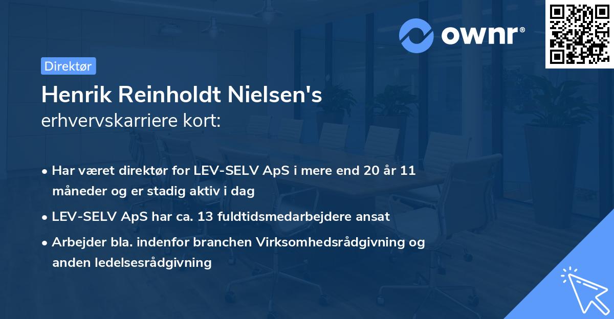 Henrik Reinholdt Nielsen's erhvervskarriere kort