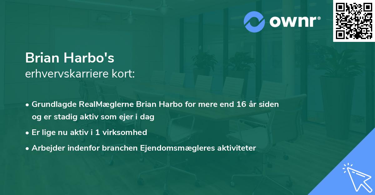 Brian Harbo's erhvervskarriere kort