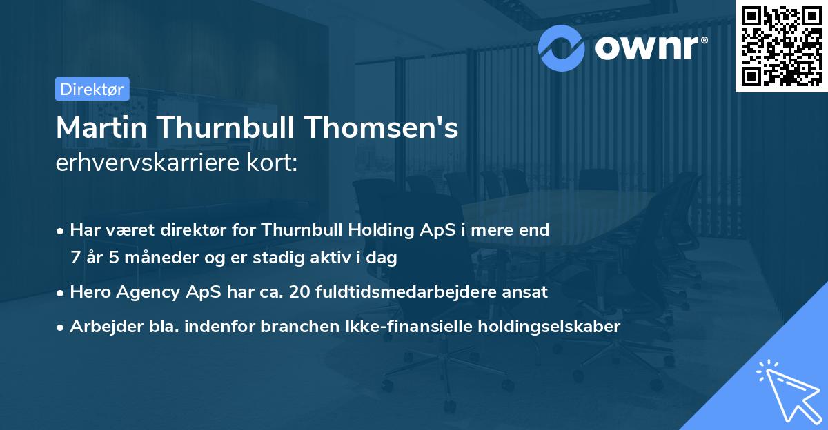 Martin Thurnbull Thomsen's erhvervskarriere kort