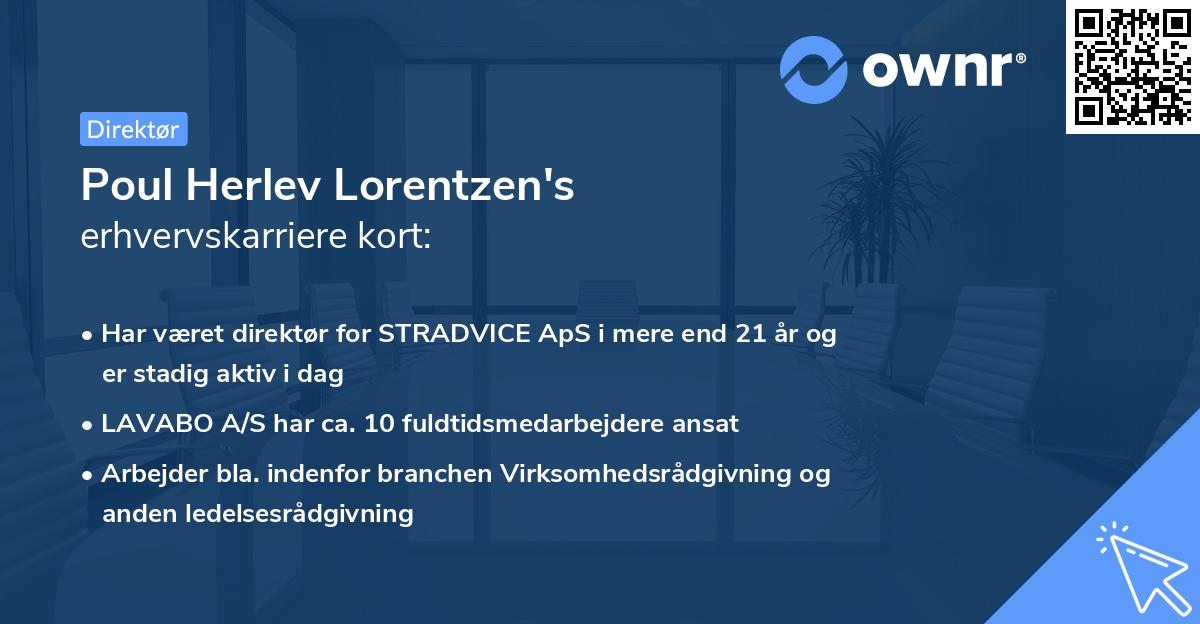 Poul Herlev Lorentzen's erhvervskarriere kort