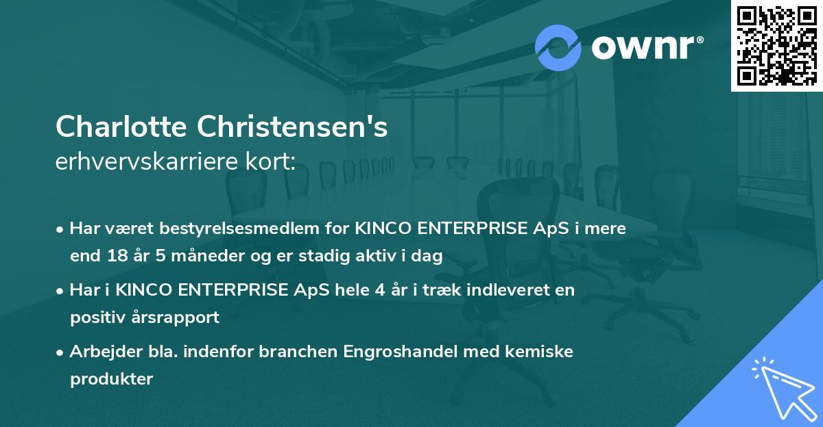 Charlotte Christensen's erhvervskarriere kort