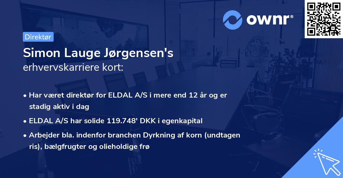 Simon Lauge Jørgensen's erhvervskarriere kort