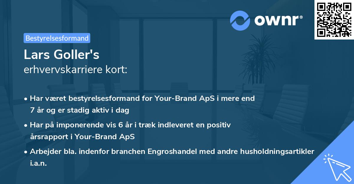 Lars Goller's erhvervskarriere kort