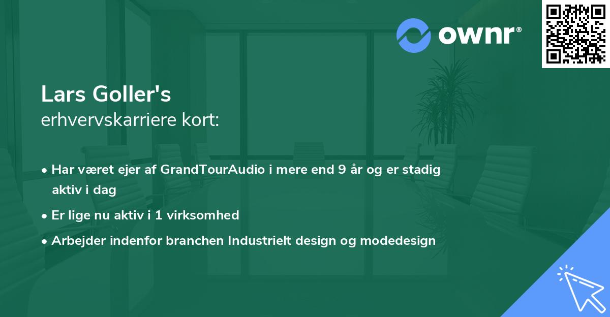 Lars Goller's erhvervskarriere kort