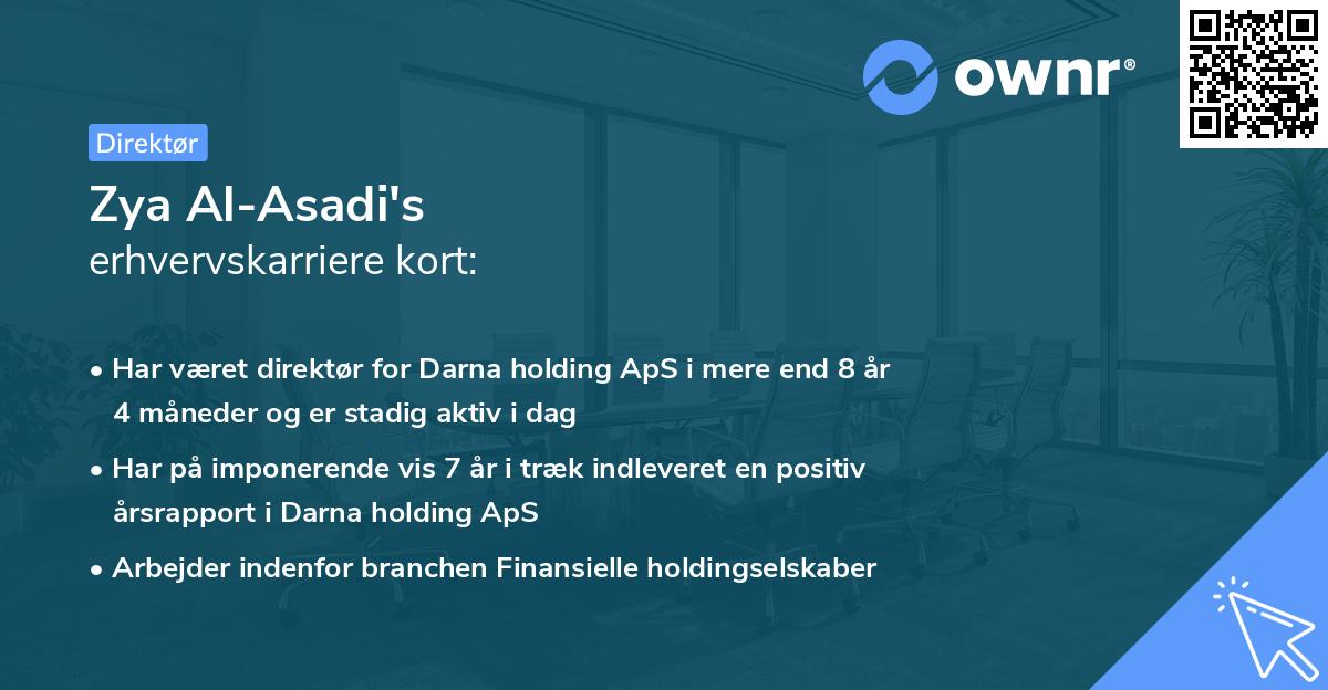 Zya Al-Asadi's erhvervskarriere kort