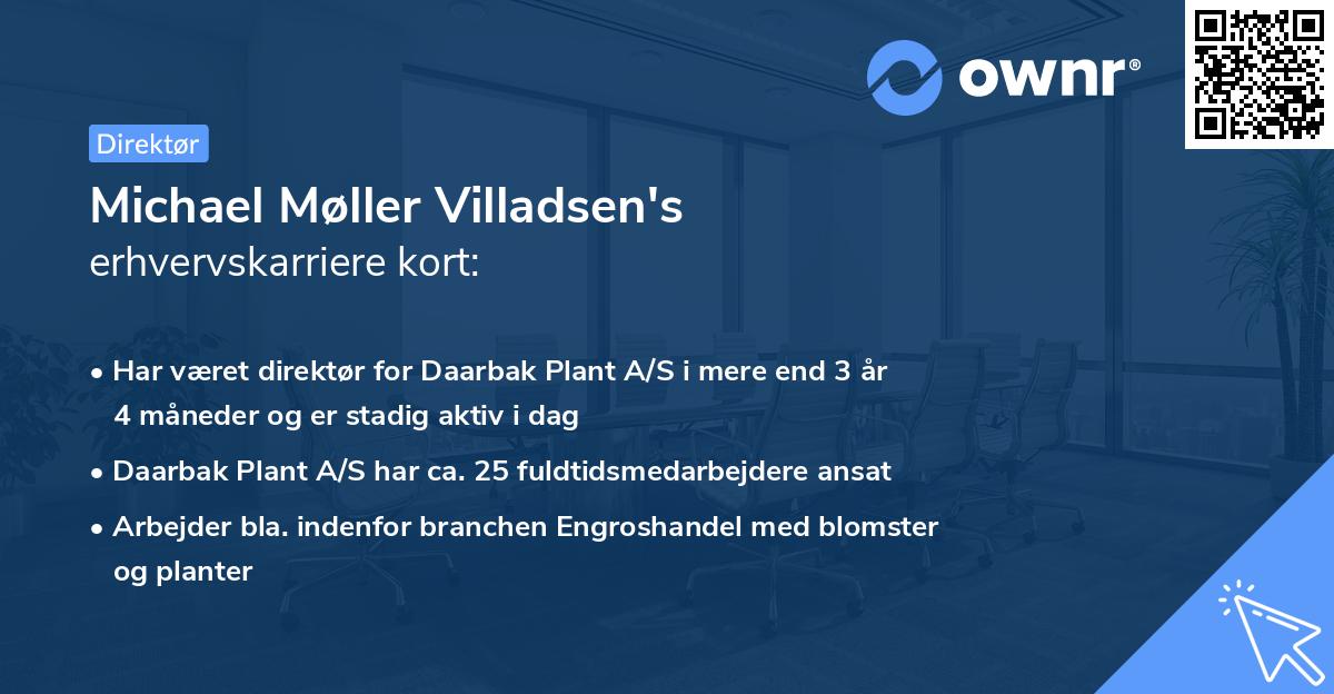 Michael Møller Villadsen's erhvervskarriere kort
