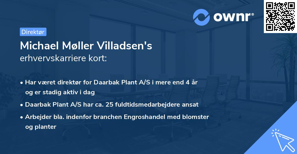 Michael Møller Villadsen's erhvervskarriere kort