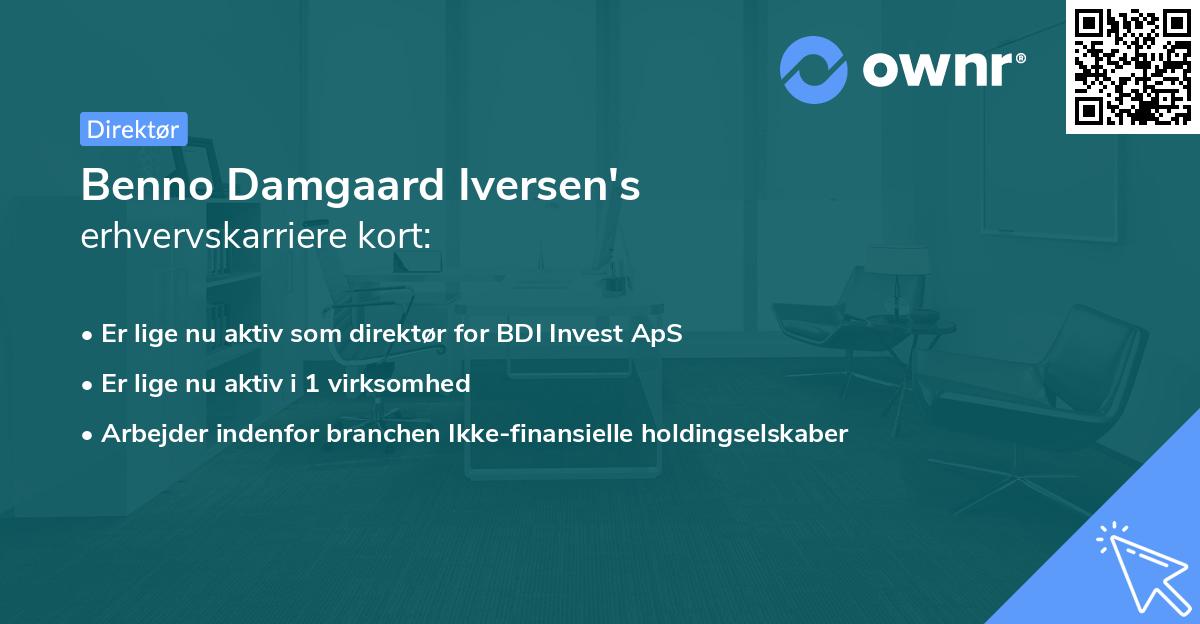 Benno Damgaard Iversen's erhvervskarriere kort