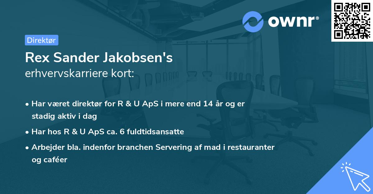 Rex Sander Jakobsen's erhvervskarriere kort