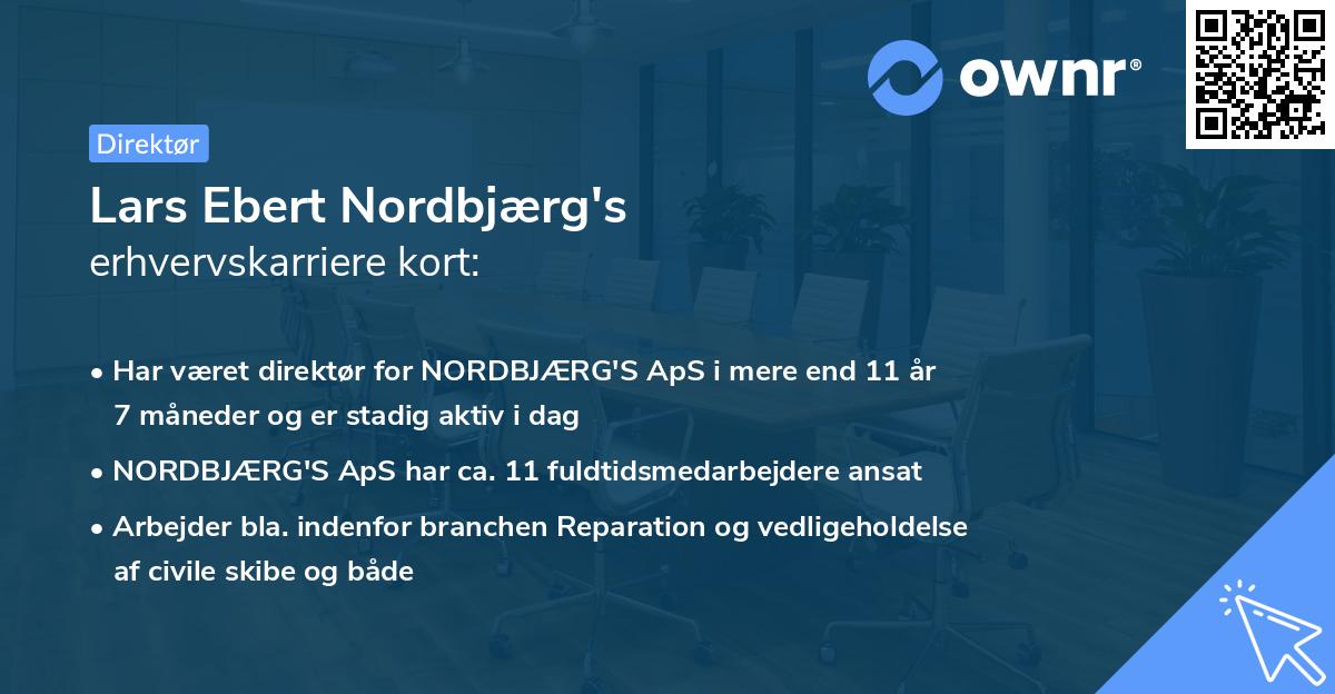 Lars Ebert Nordbjærg's erhvervskarriere kort