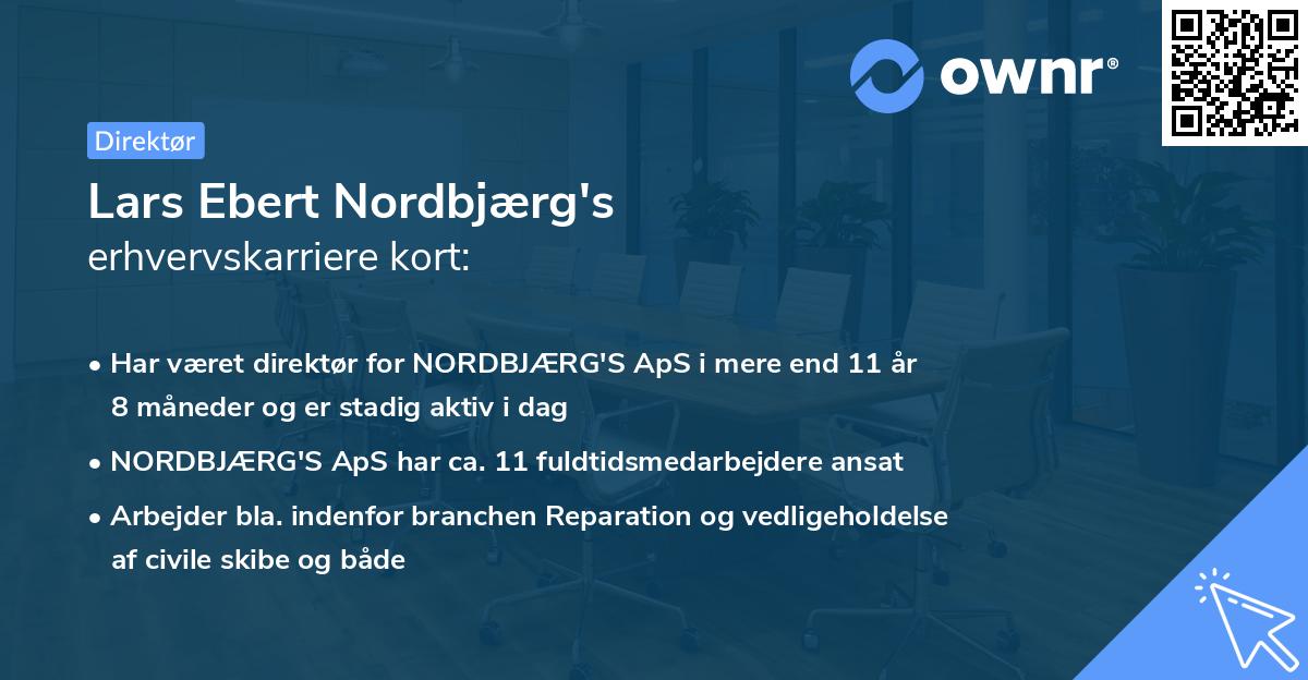 Lars Ebert Nordbjærg's erhvervskarriere kort