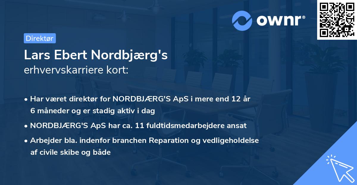 Lars Ebert Nordbjærg's erhvervskarriere kort