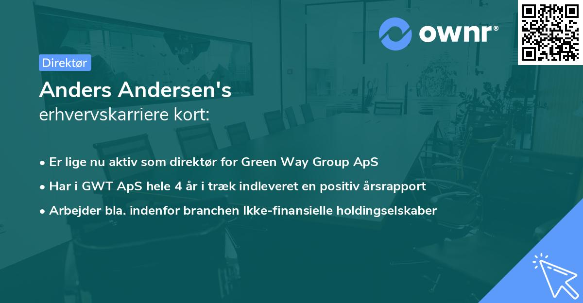 Anders Andersen's erhvervskarriere kort