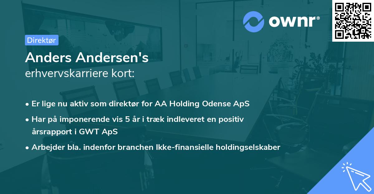 Anders Andersen's erhvervskarriere kort