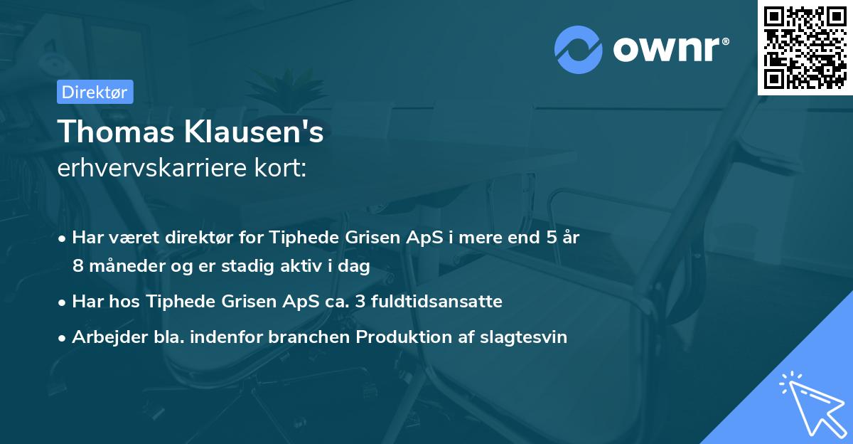 Thomas Klausen's erhvervskarriere kort