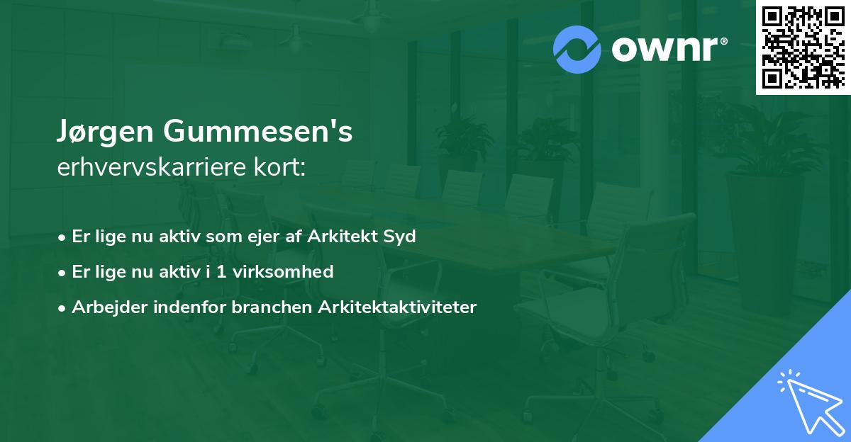 Jørgen Gummesen's erhvervskarriere kort