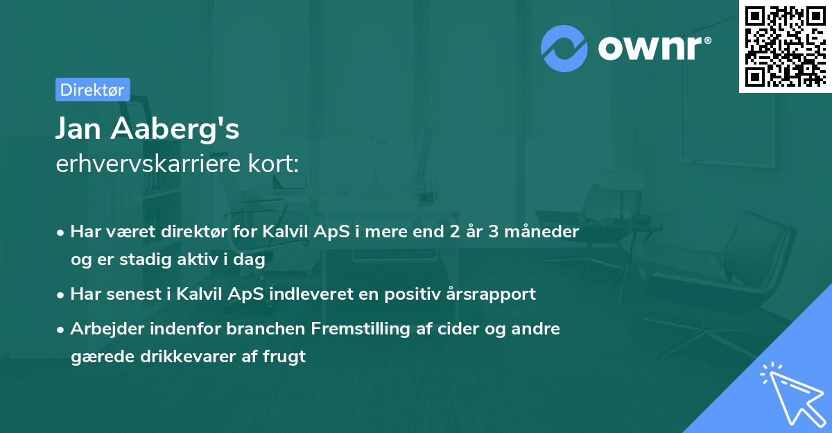 Jan Aaberg's erhvervskarriere kort