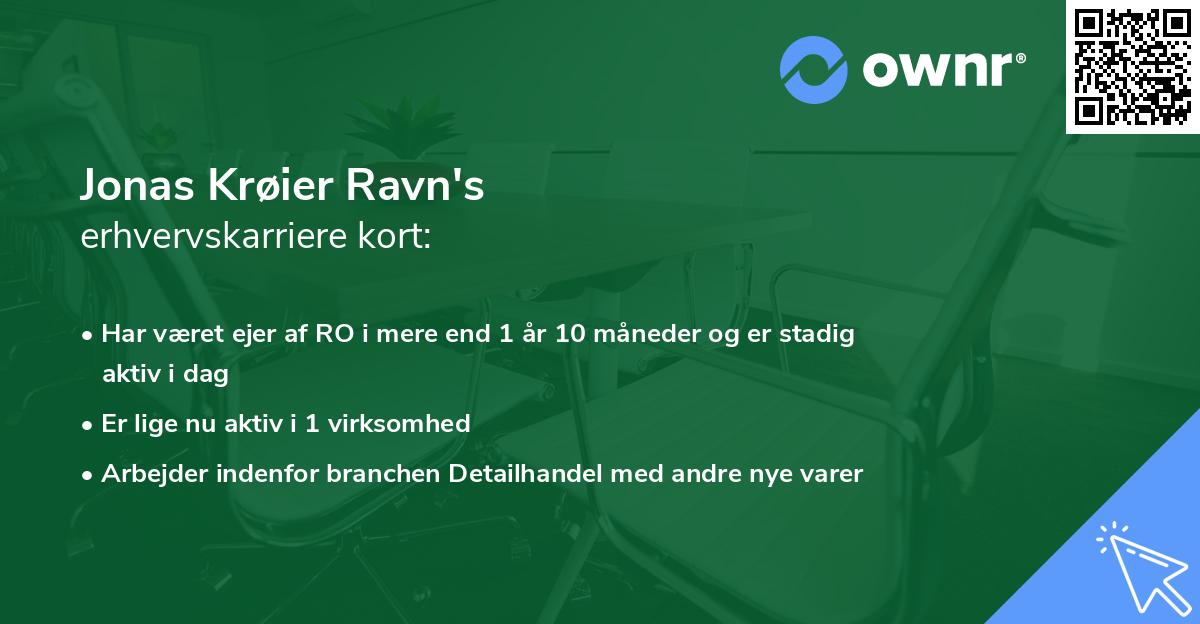 Jonas Krøier Ravn's erhvervskarriere kort