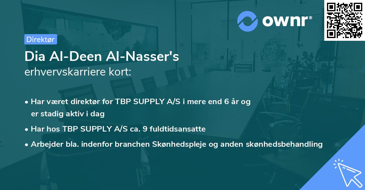 Dia Al-Deen Al-Nasser's erhvervskarriere kort