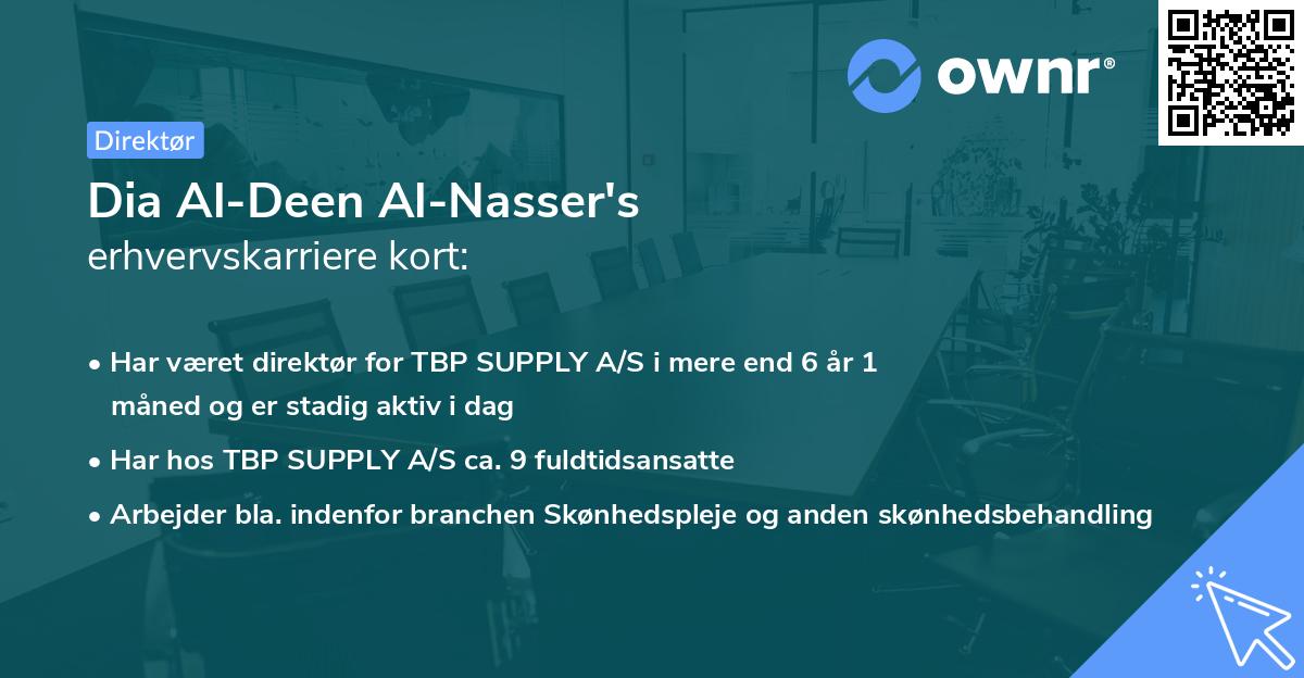 Dia Al-Deen Al-Nasser's erhvervskarriere kort