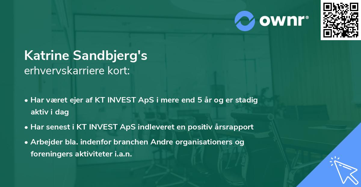 Katrine Sandbjerg's erhvervskarriere kort