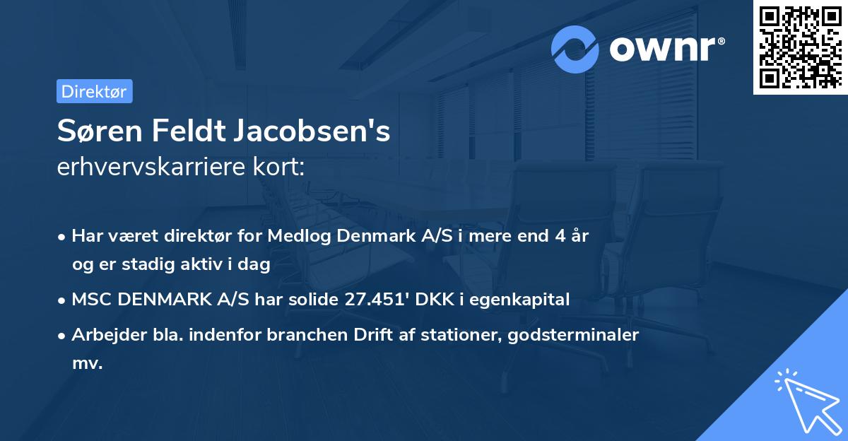 Søren Feldt Jacobsen's erhvervskarriere kort
