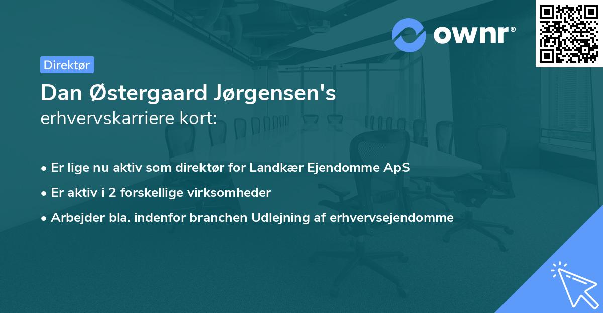 Dan Østergaard Jørgensen's erhvervskarriere kort