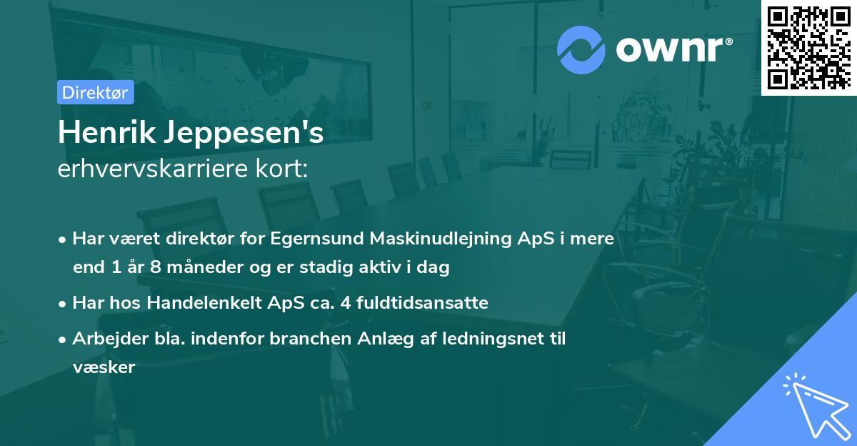 Henrik Jeppesen's erhvervskarriere kort