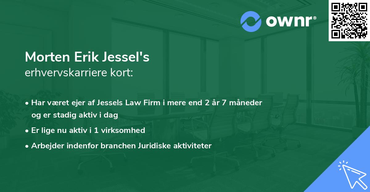 Morten Erik Jessel's erhvervskarriere kort