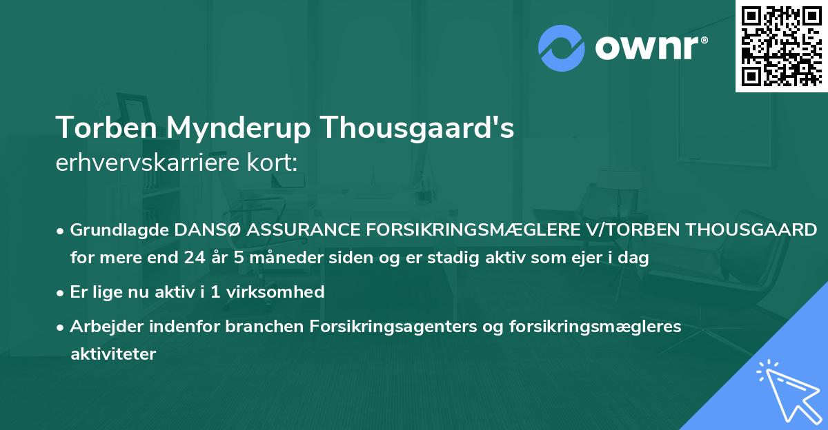 Torben Mynderup Thousgaard's erhvervskarriere kort