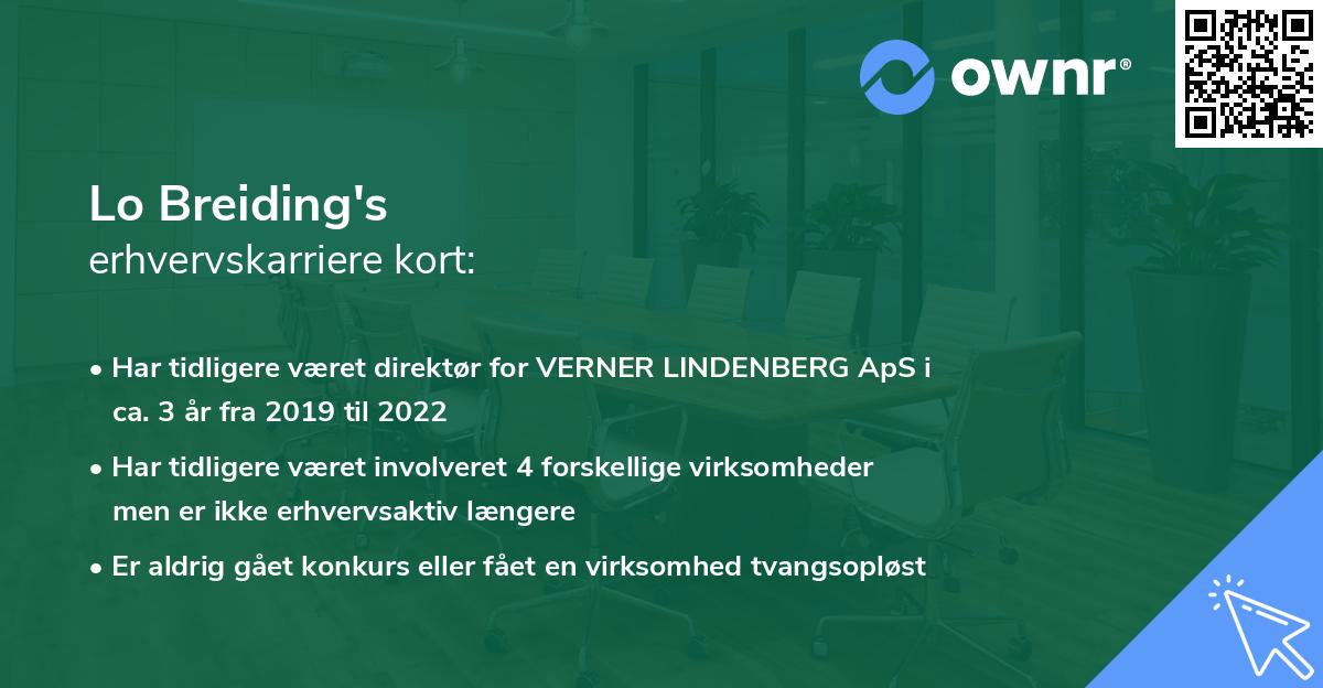 Lo Breiding's erhvervskarriere kort