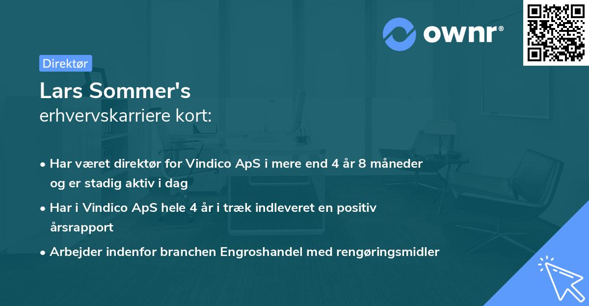 Lars Sommer's erhvervskarriere kort