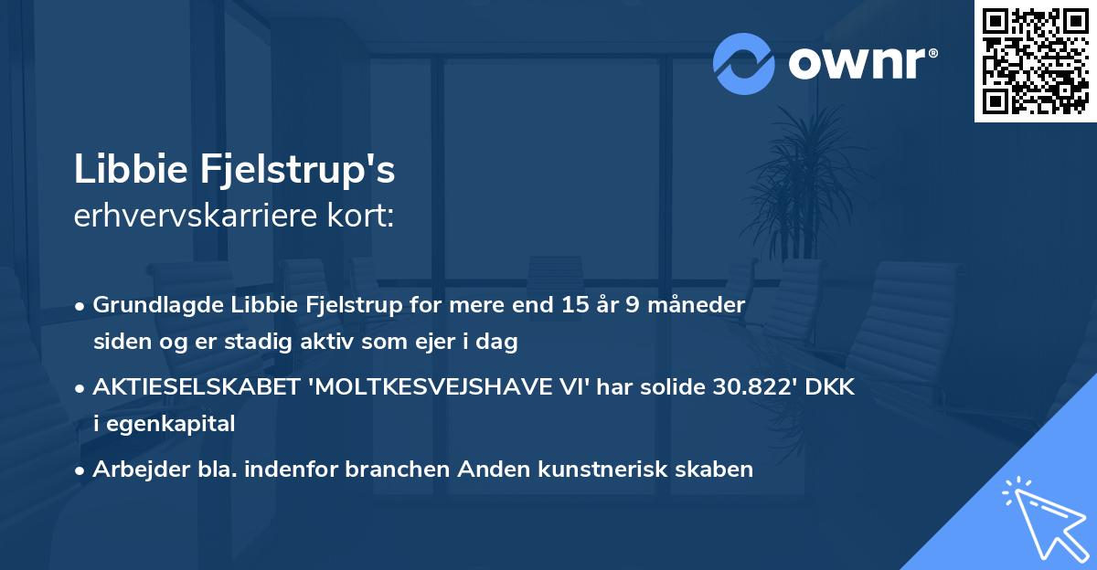 Libbie Fjelstrup's erhvervskarriere kort