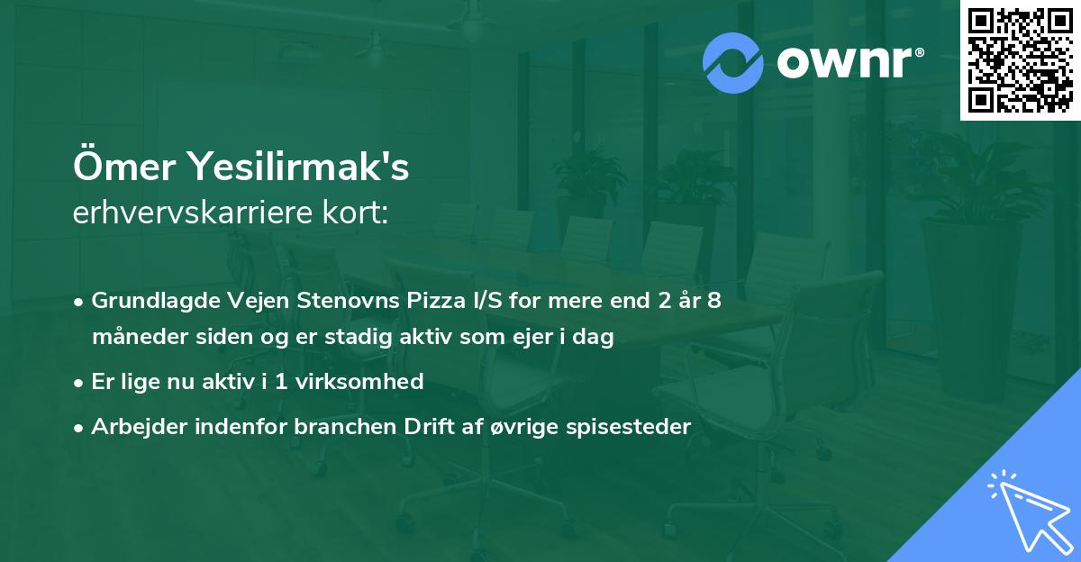 Ömer Yesilirmak's erhvervskarriere kort