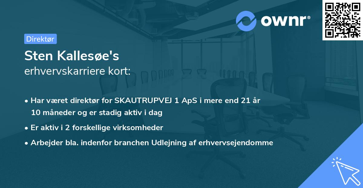 Sten Kallesøe's erhvervskarriere kort