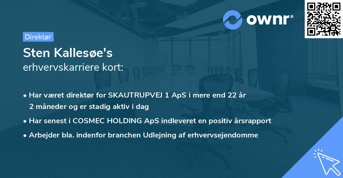 Sten Kallesøe's erhvervskarriere kort