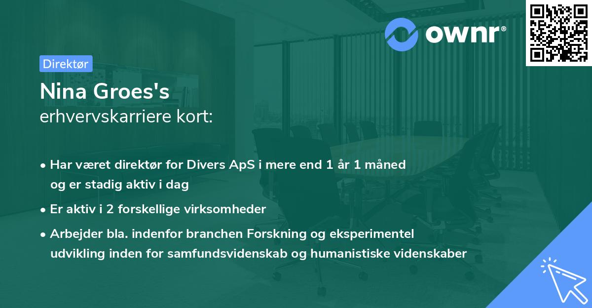 Nina Groes's erhvervskarriere kort