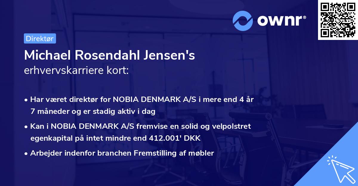 Michael Rosendahl Jensen's erhvervskarriere kort