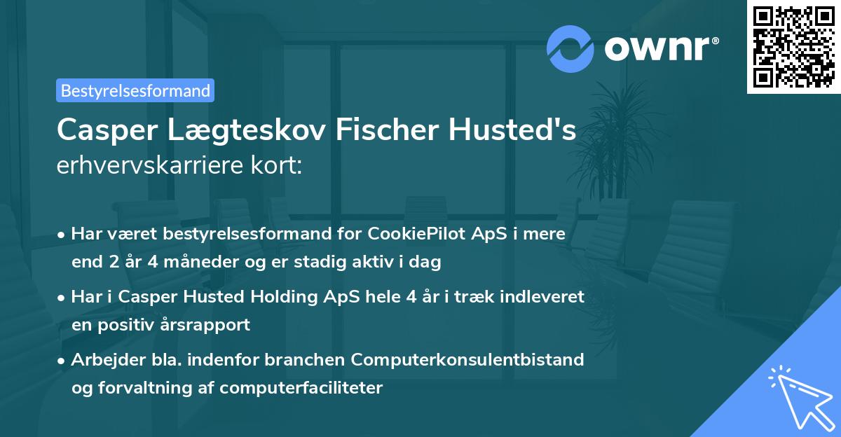 Casper Lægteskov Fischer Husted's erhvervskarriere kort