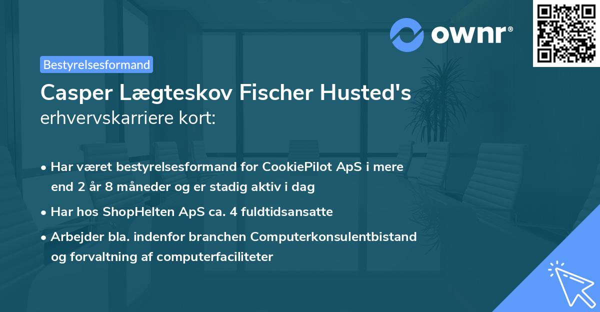 Casper Lægteskov Fischer Husted's erhvervskarriere kort