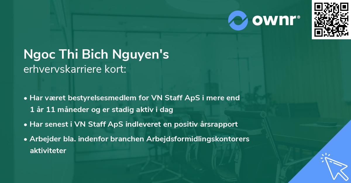 Ngoc Thi Bich Nguyen's erhvervskarriere kort