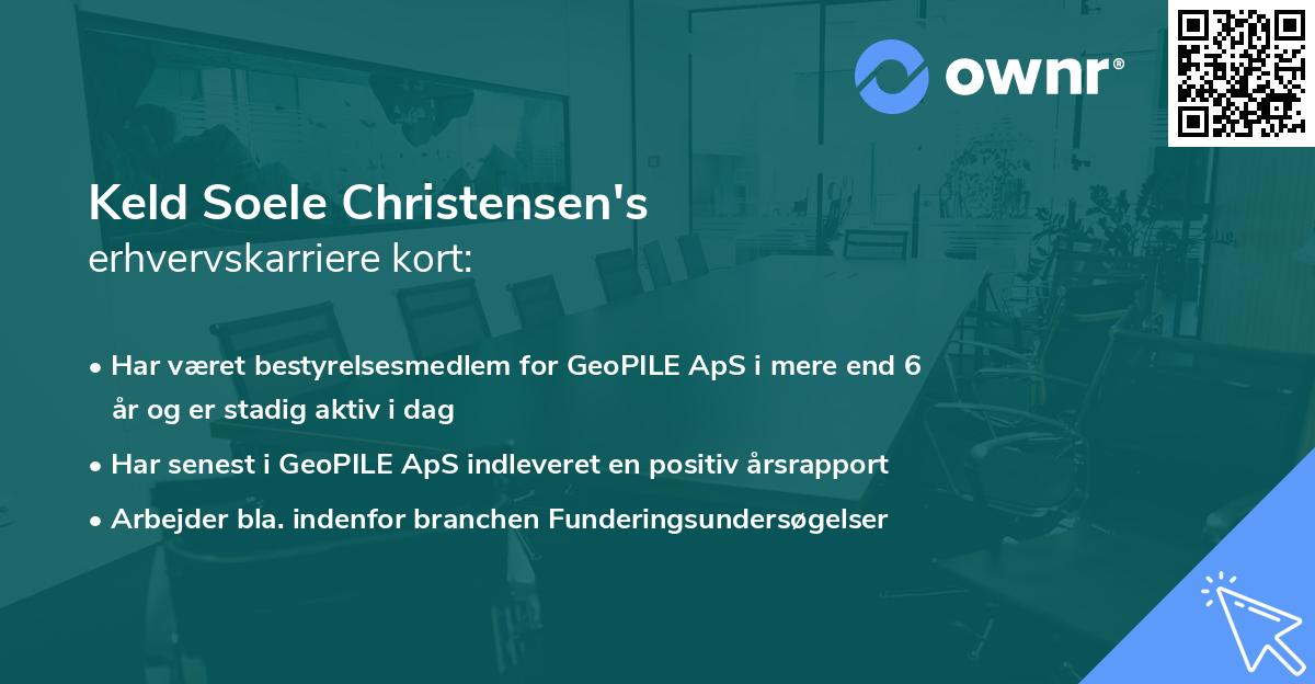 Keld Soele Christensen's erhvervskarriere kort