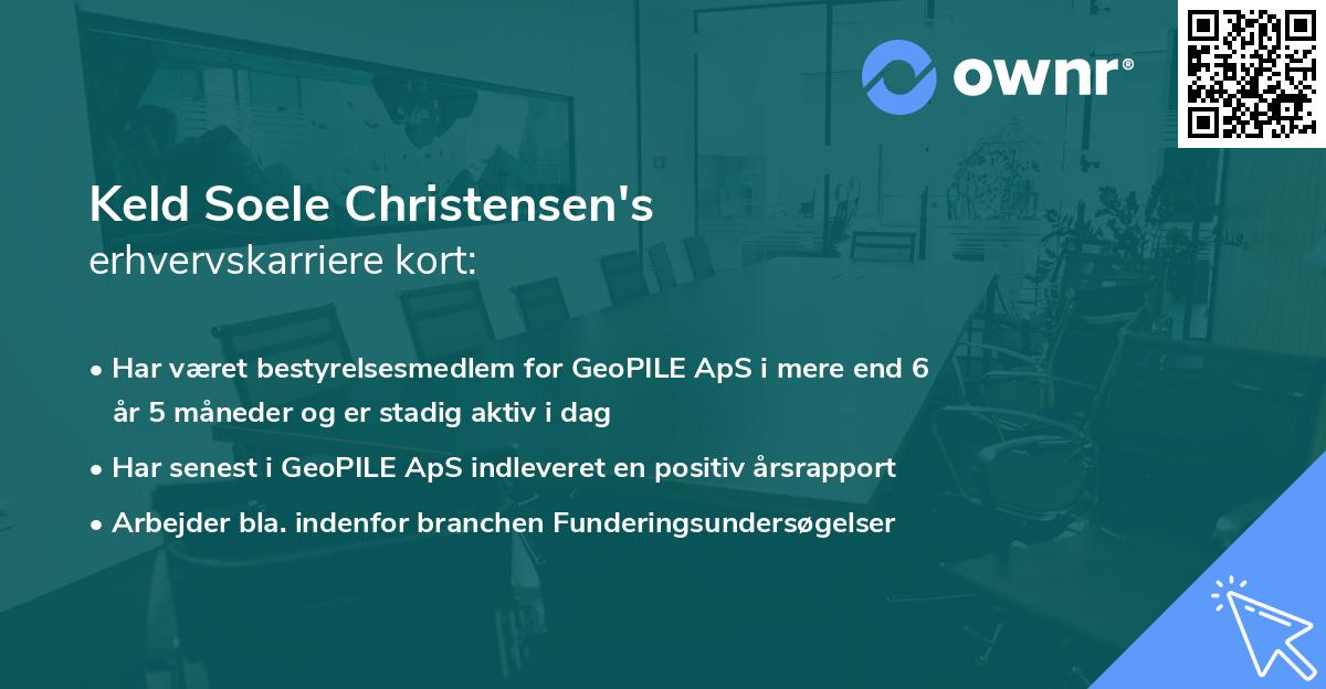 Keld Soele Christensen's erhvervskarriere kort