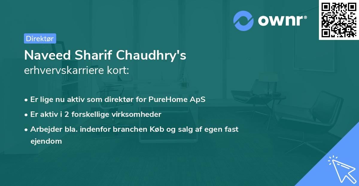 Naveed Sharif Chaudhry's erhvervskarriere kort