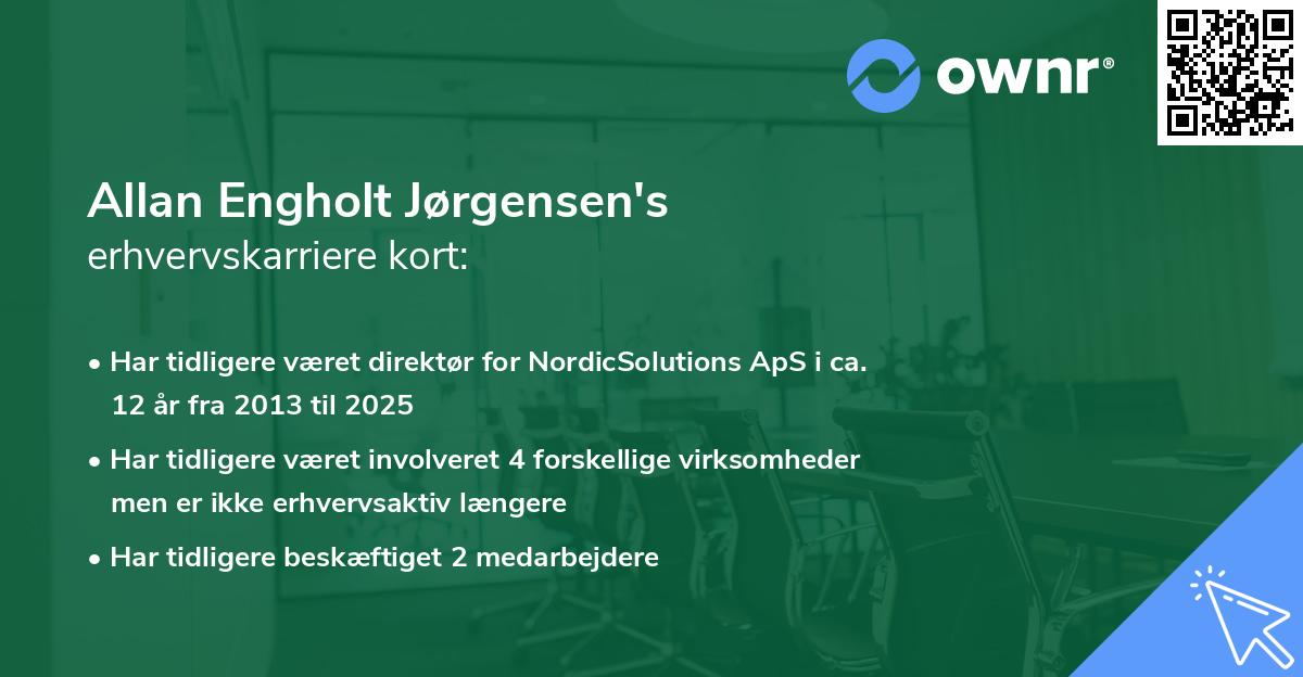Allan Engholt Jørgensen's erhvervskarriere kort