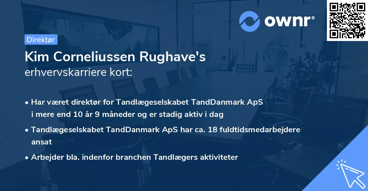Kim Corneliussen Rughave's erhvervskarriere kort