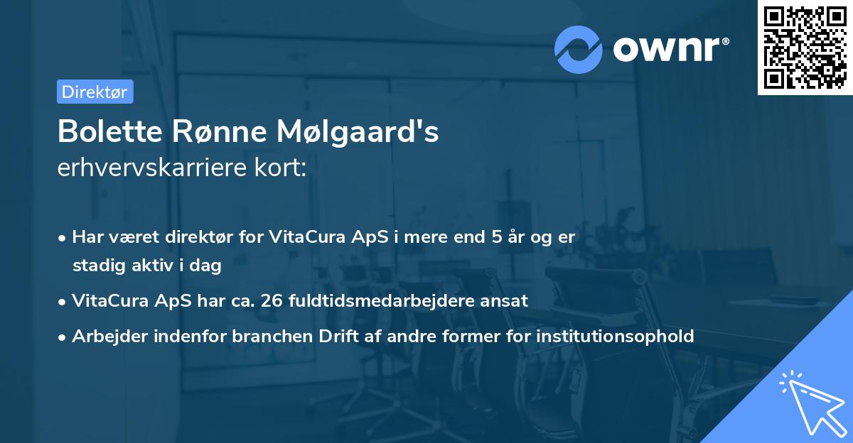 Bolette Rønne Mølgaard's erhvervskarriere kort