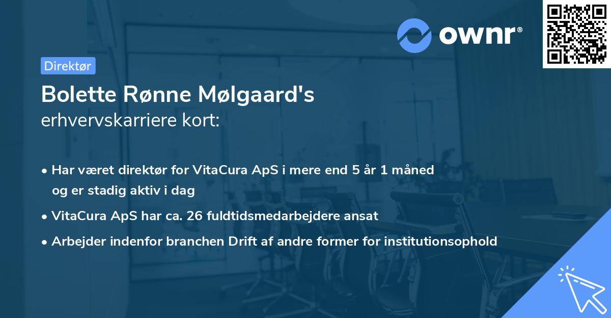 Bolette Rønne Mølgaard's erhvervskarriere kort